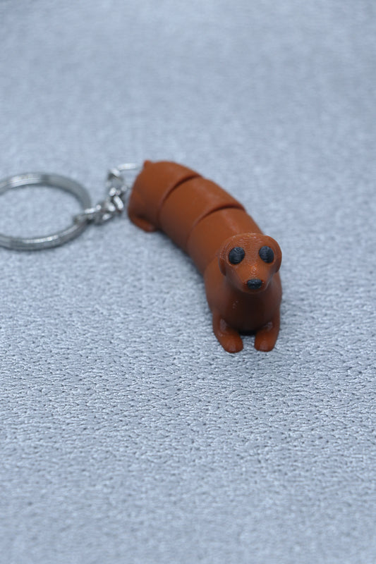 3D Printed Flexible Keychain | Sausage Dog