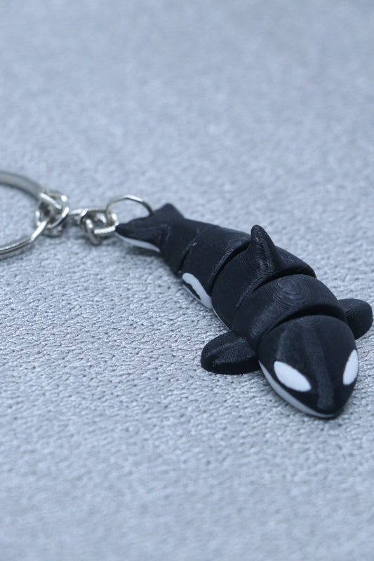 3D Printed Flexible Keychain | Orca Whale