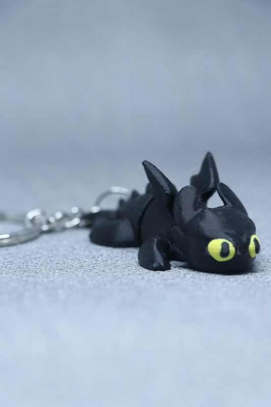 3D Printed Flexible Keychain | Night Fury (Baby Toothless)